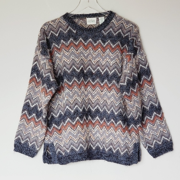 Vintage HARRY & DAVID’S NORTHWEST EXPRESS 3D Hand Knit Sweater - Picture 1 of 6